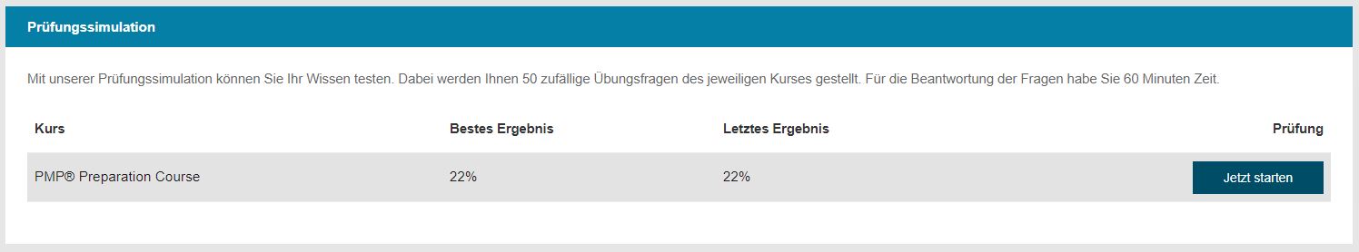 E-Learning Prüfunugssimulation